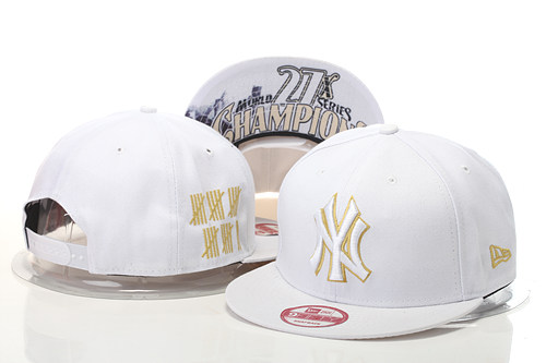 New York Yankees Snapback White Hat GS 0620